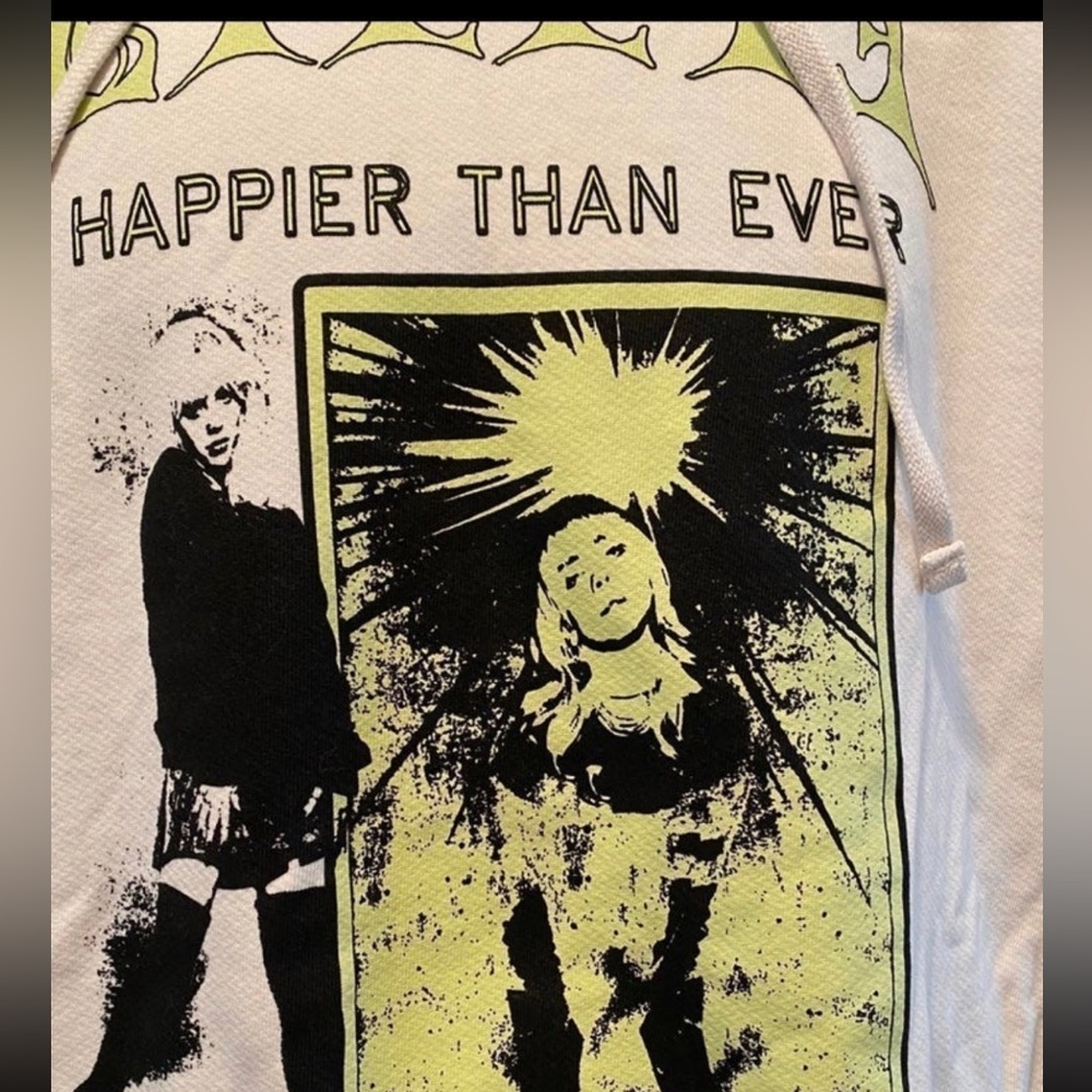 Billie Eilish Happier Than Ever Tour  organic cotton unisex hoody. New